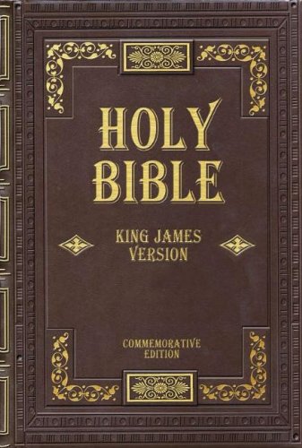 Holy Bible: King James Version, Brown, Bonded Leather, Family Bible,Used