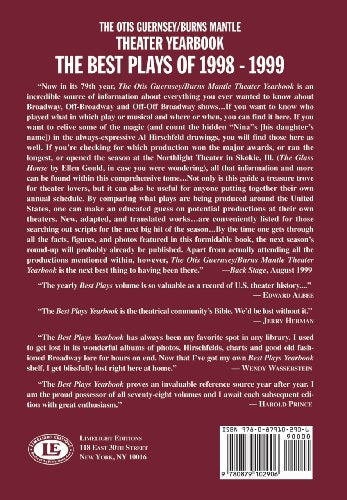 The Best Plays of 19981999 (Otis Guernsey / Burns Mantle Theater Yearbook),Used