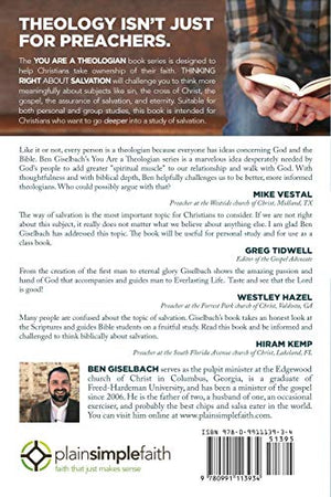 Thinking Right about Salvation (You Are a Theologian Series),Used
