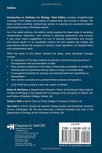 Introduction to Statistics for Biology,New