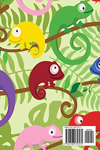 Address Book: For Contacts, Addresses, Phone, Email, Note,Emergency Contacts,Alphabetical Index With Chameleon and Floral Leaves,Used