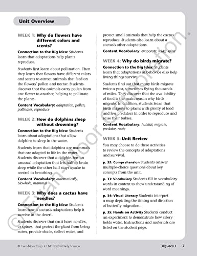 EvanMoor Daily Science, Grade 3 Homeschooling and Classroom Resource Workbook, Printable Worksheets, Teaching Edition, Earth, L,Used