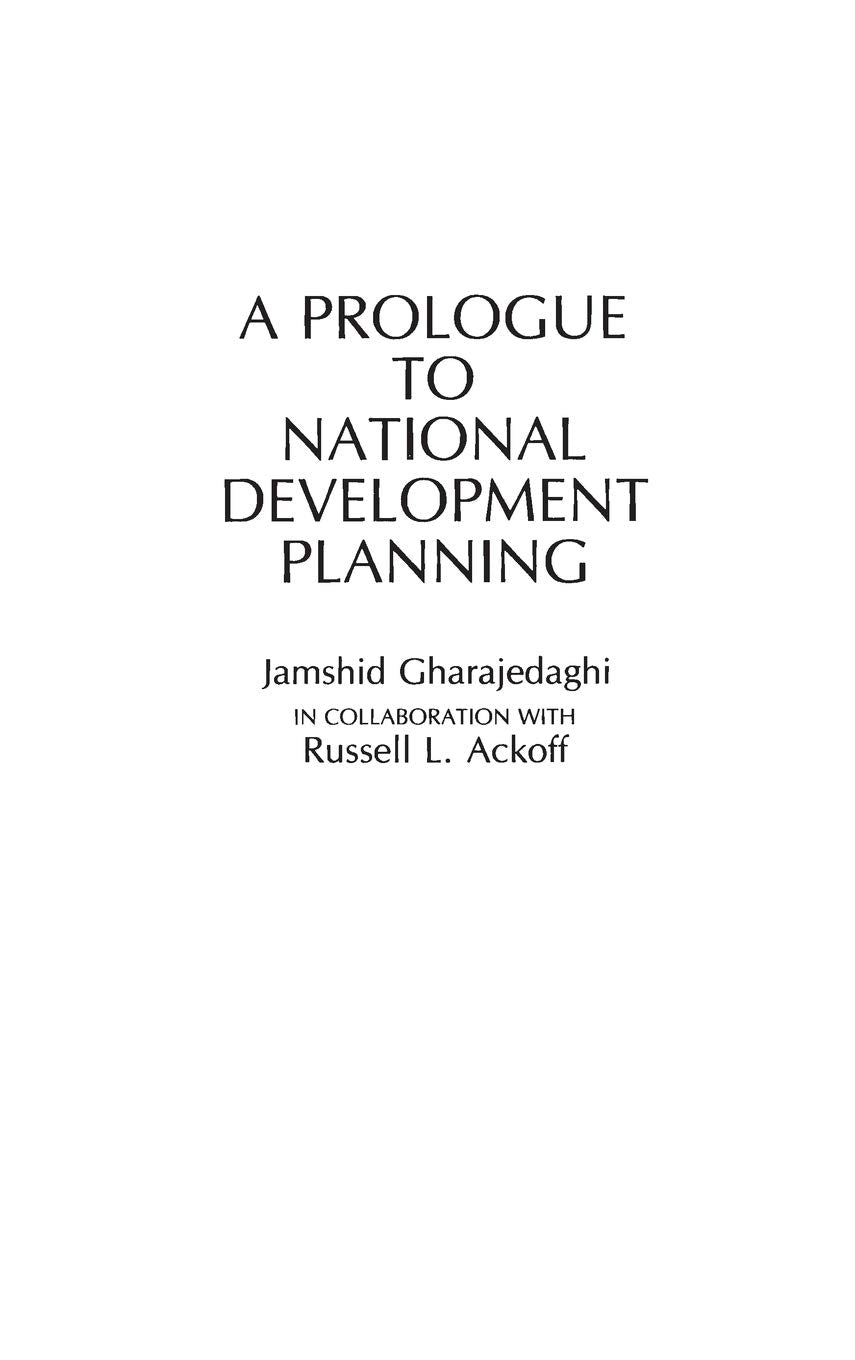A Prologue to National Development Planning (Contributions in Economics and Economic History),Used