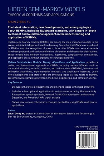 Hidden SemiMarkov Models: Theory, Algorithms and Applications,Used