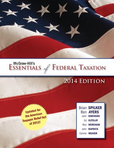 McGrawHill's Essentials of Federal Taxation, 2014 Edition,Used