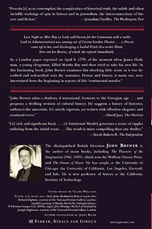 A Sentimental Murder: Love And Madness In The Eighteenth Century-used