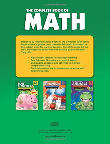 American Education Publishing Complete Book of Math, Grades 1-2, Model 0769685609