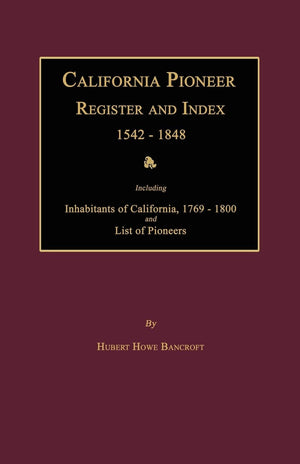 California Pioneer Register And Index 15421848,Used