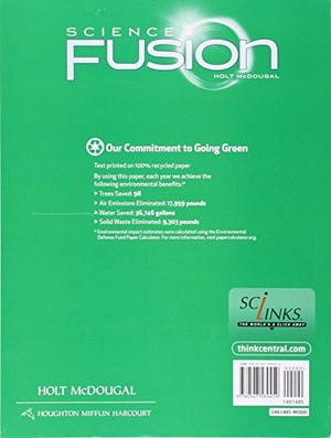Sciencefusion: Student Edition Interactive Worktext Grades 68 Module D: Ecology And The Environment 2012,New