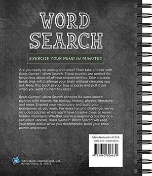 Brain Games  Word Search (Chalkboard #1): Exercise Your Mind in Minutes (Volume 1),New