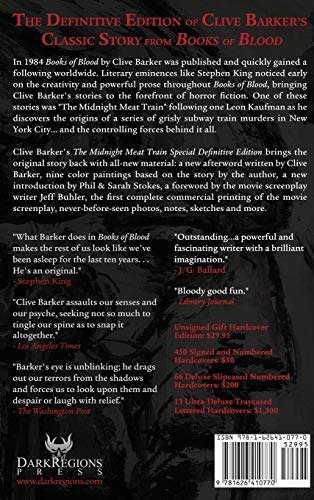 Clive Barker's The Midnight Meat Train Special Definitive Edition,Used