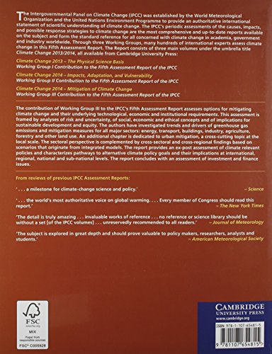 Climate Change 2014: Mitigation of Climate Change: Working Group III Contribution to the IPCC Fifth Assessment Report,Used