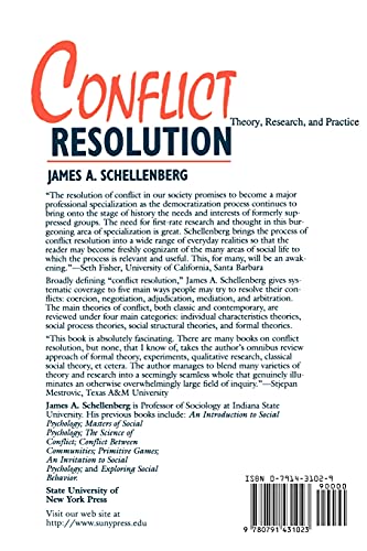 Conflict Resolution: Theory, Research, and Practice,Used