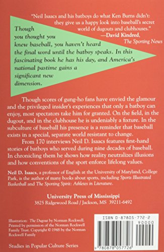 Batboys and the World of Baseball (Studies in Popular Culture Series),Used