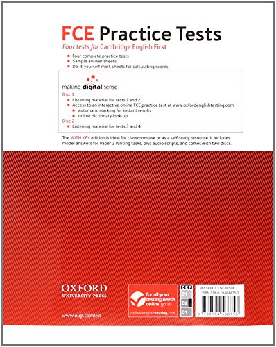 FCE Practice Tests w/key and Audio CDs pack,Used
