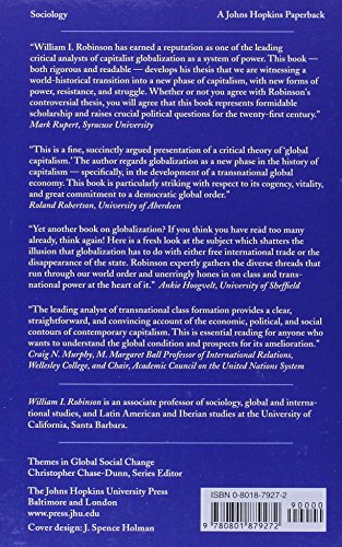 A Theory Of Global Capitalism: Production, Class, And State In A Transnational World (Themes In Global Social Change),Used