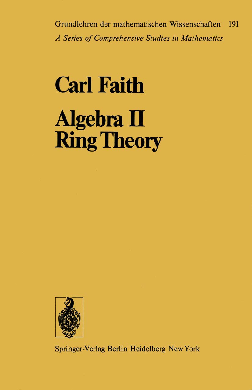Algebra II Ring Theory: Vol. 2: Ring Theory,Used