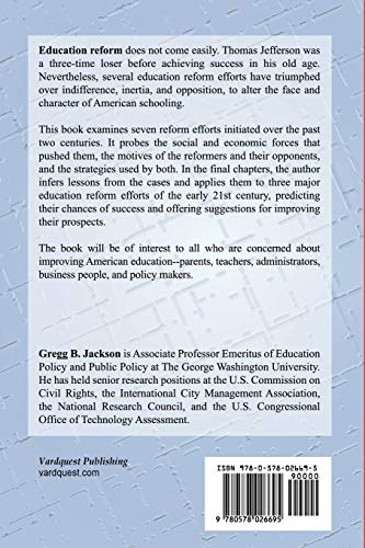 History of American Education Reform: Lessons for the Future,Used