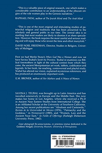 Sarah The Priestess: The First Matriarch Of Genesis,New
