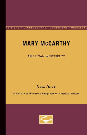 Mary Mccarthy  American Writers 72: University Of Minnesota Pamphlets On American Writers,Used