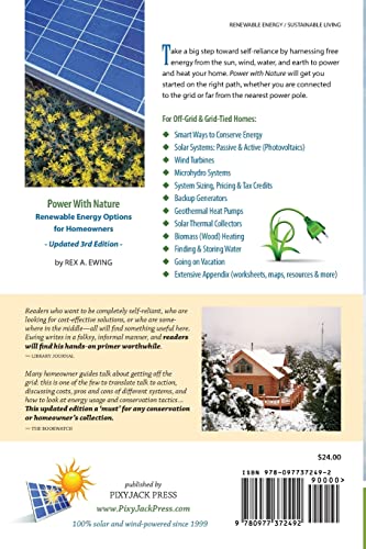 Power With Nature, 3rd Edition: Renewable Energy Options for Homeowners,Used