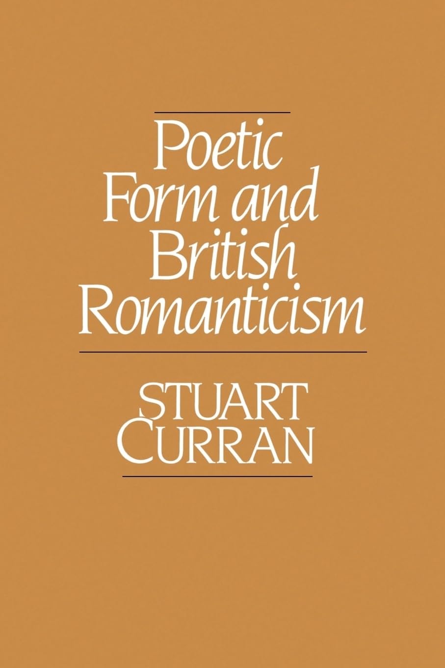 Poetic Form and British Romanticism,Used