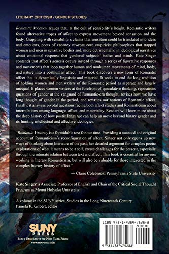 Romantic Vacancy: The Poetics of Gender, Affect, and Radical Speculation (SUNY series, Studies in the Long Nineteenth Century),Used