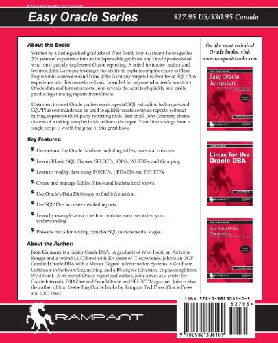 Easy Oracle SQL: Get Started Fast writing SQL Reports with SQL*Plus (Easy Oracle Series),Used