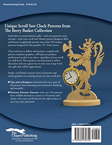 Miniature Wooden Clocks for the Scroll Saw: Over 250 Patterns from the Berry Basket Collection for Mini Clock Inserts (Fox Chape,Used