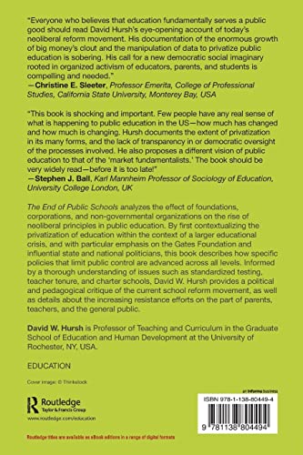 The End of Public Schools (Critical Social Thought),Used