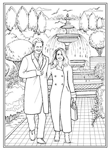 Harry and Meghan: A Love Story Coloring Book,Used