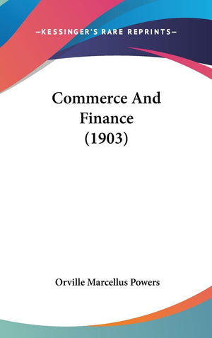 Commerce And Finance (1903),New