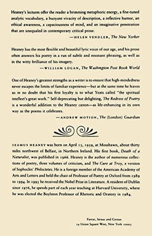 The Redress Of Poetry,New
