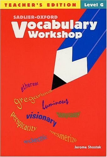 Vocabulary Workshop, Level G Teacher Edition,Used