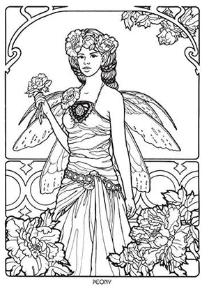 Floral Fairies Coloring Book (Dover Fantasy Coloring Books),Used