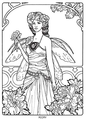Floral Fairies Coloring Book (Dover Fantasy Coloring Books),Used