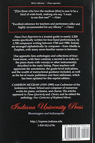 Piano Duet Repertoire: Music Originally Written for One Piano, Four Hands,Used