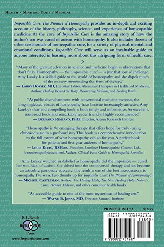 Impossible Cure: The Promise Of Homeopathy,New