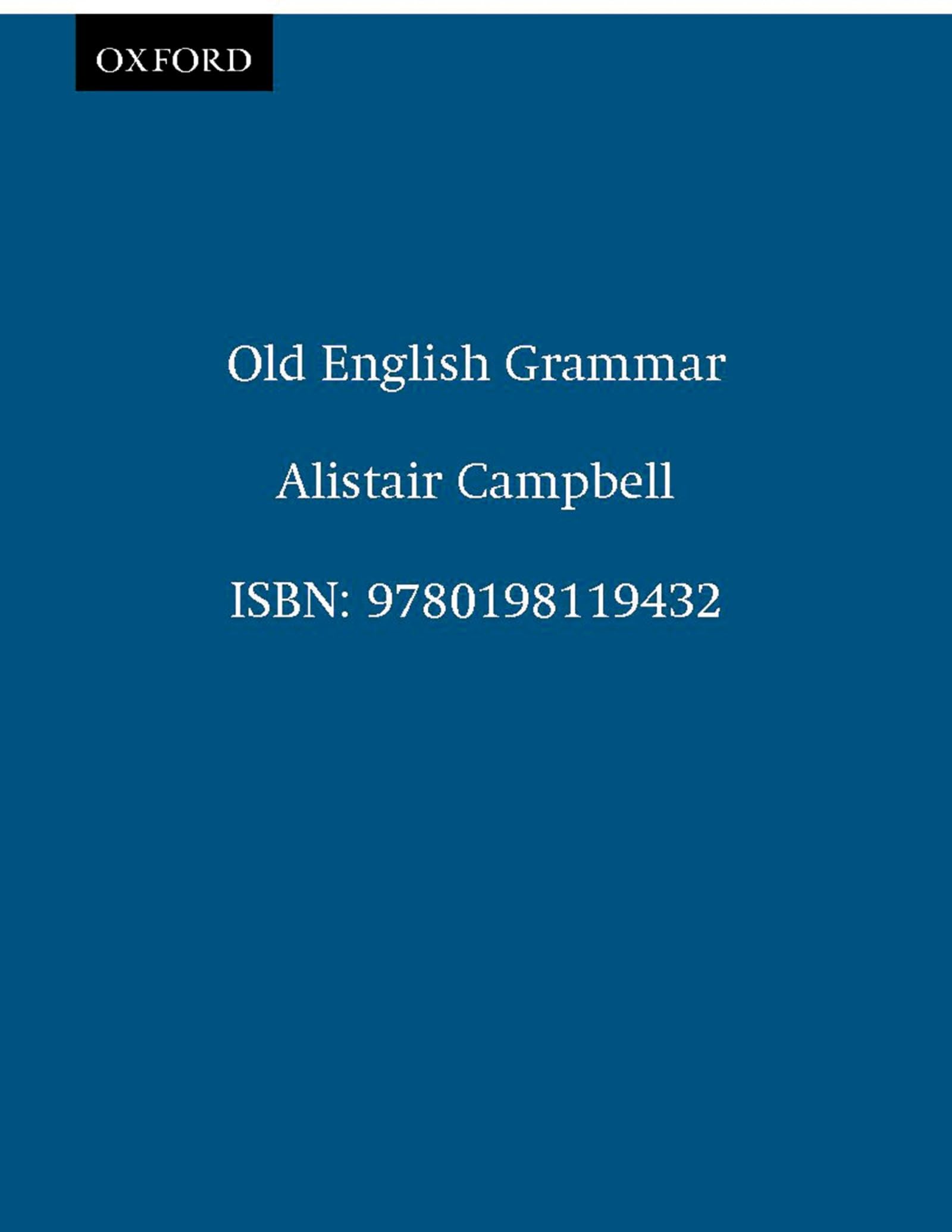 Old English Grammar,Used