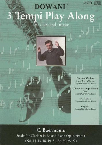 Study for Clarinet in Bb and Piano Op. 63  Part 1: Book/2CD Pack (3 Tempi Play Along),New