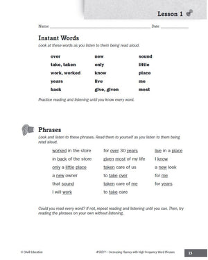 Increasing Fluency with High Frequency Word Phrases Grade 2 (Increasing Fluency Using High Frequency Word Phrases),Used