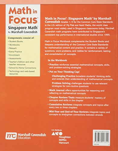 Math in Focus: Singapore Math: Student Workbook, Book B Grade 2,New