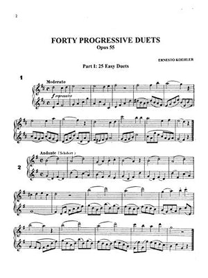 Forty Progressive Duets, Op. 55 (Kalmus Edition),Used