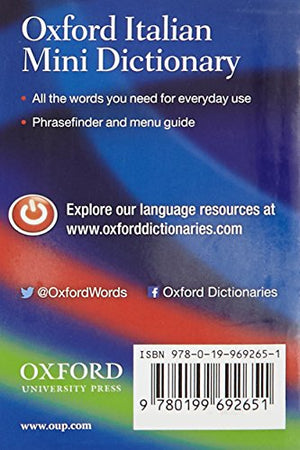 Oxford Italian Mini Dictionary,Used
