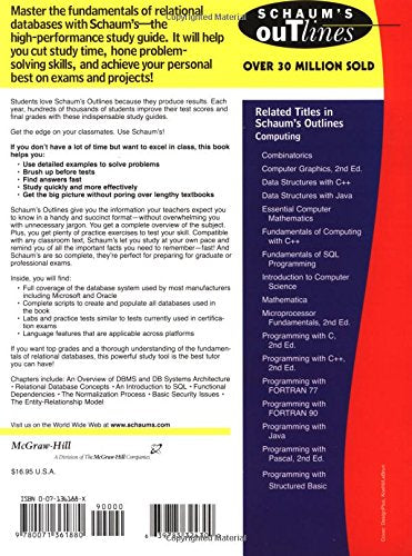 Schaum's Outline of Fundamentals of Relational Databases,New