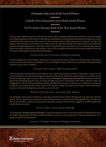 Dictionary For Theological Interpretation Of The Bible,New