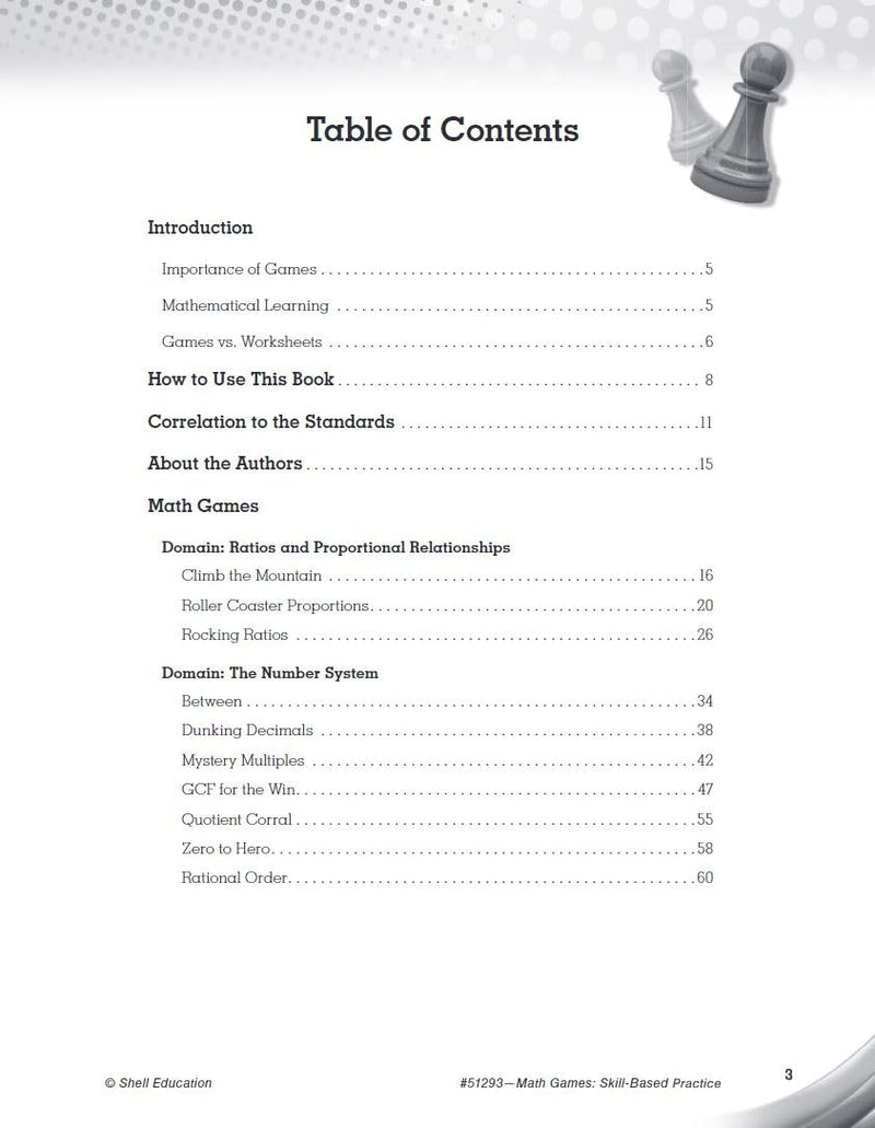 Math Games: SkillBased Practice for Sixth Grade,Used