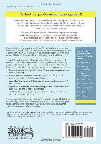 Executive Function in the Classroom: Practical Strategies for Improving Performance and Enhancing Skills for All Students,New