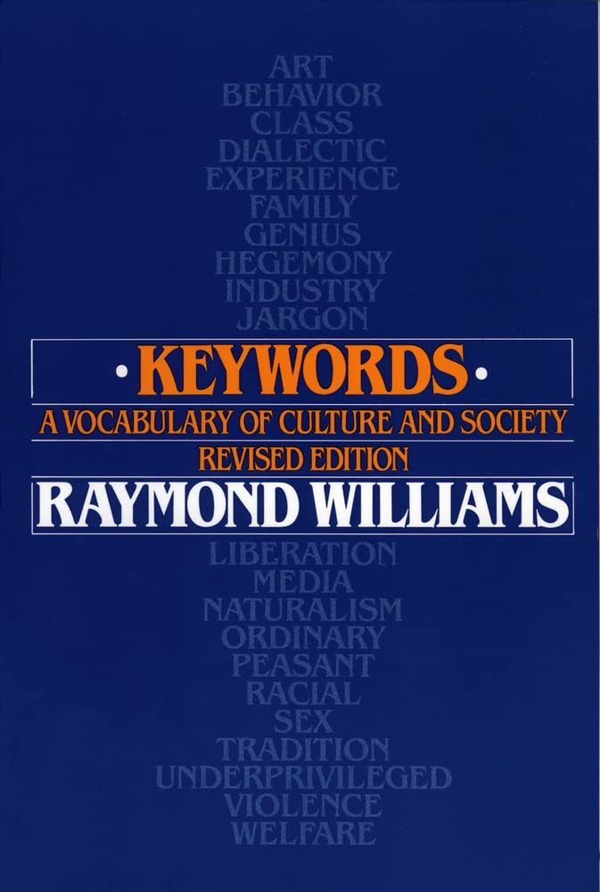 Keywords: A Vocabulary of Culture and Society,New