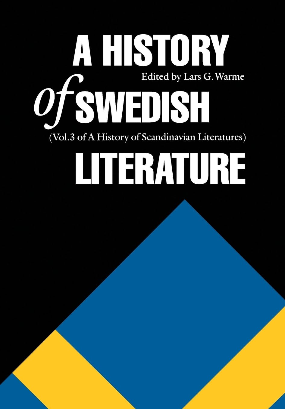 A History of Swedish Literature (Histories of Scandinavian Literature),Used
